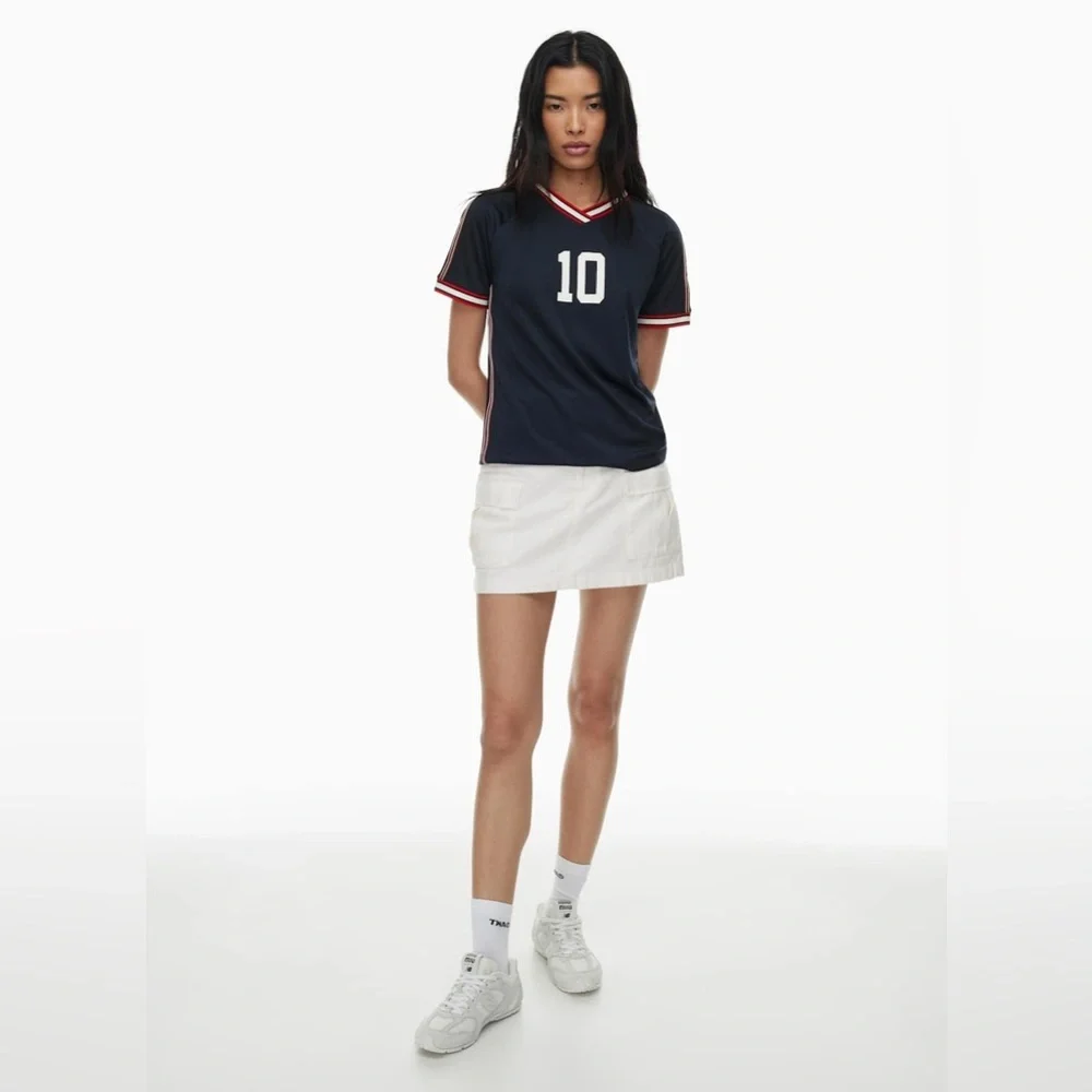 TNA Aritzia Supply Cargo Micro Skirt in white SoftSupply cotton Size 0